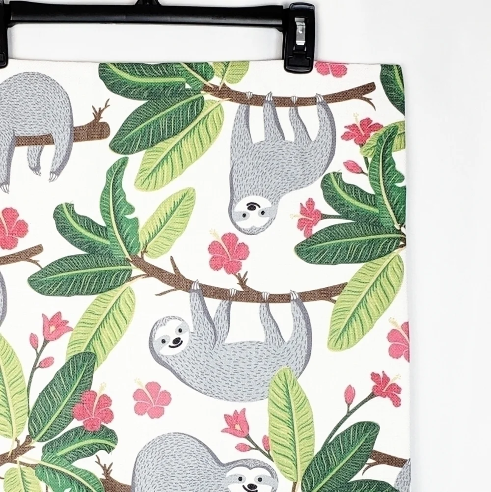 NWOT Sloth floral pillowcase jungle nursery